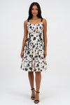 Printed Halter Dress with O-Ring Detail