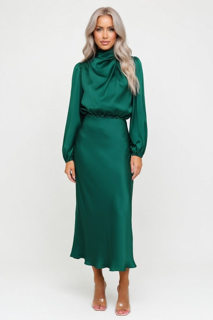 Draped Halter Dress — GQTG027