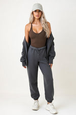Ribbed Knit Vest — Coffee Brown