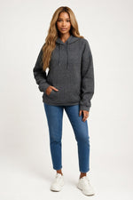 Letter Print Sweatshirt — Dark Grey