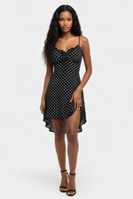 Polka Dot Halter Dress — front view
