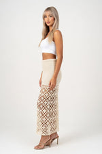 Hand-Crocheted Hollow Mini Skirt — side view