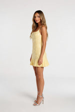 Sequin Halter Mini Dress — side view