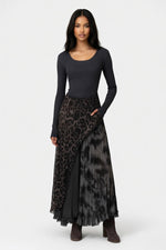Leopard Print Swing Dress — front view