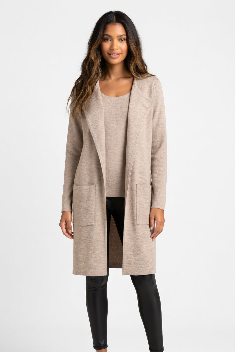 Tailored Wool-Blend Coat — Apricot
