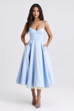 Mesh Double Layer Halter Dress — front view