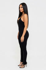 Halter Cut-Out Jumpsuit — side view