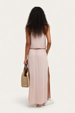 Modal Halter Midi Dress — back view