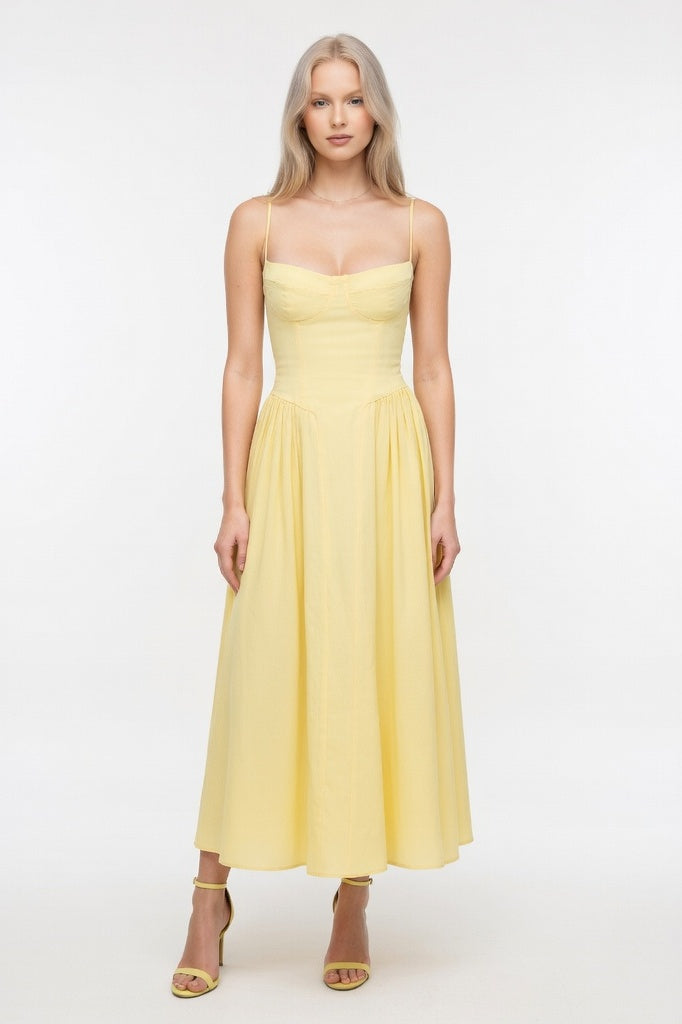 Cami Slip Dress — Yellow
