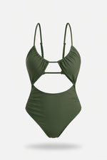 Sculpting One-Piece Swimsuit — Army Green