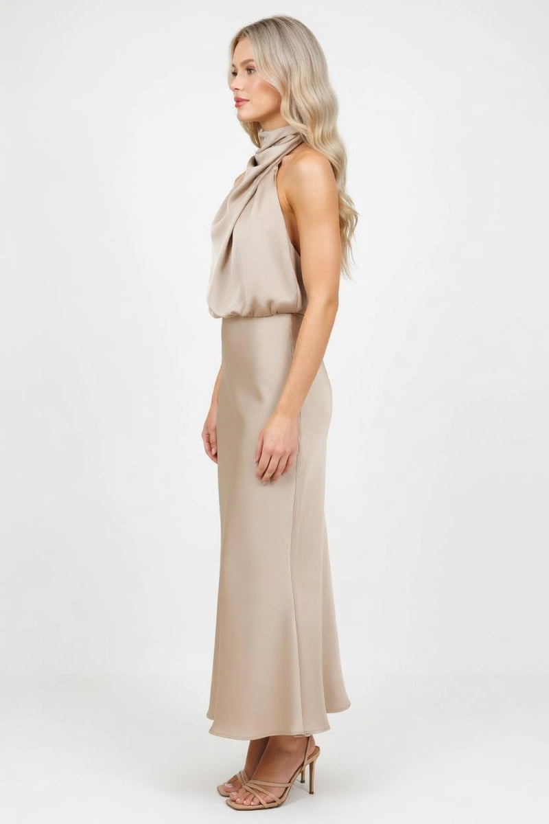 Satin Slip Dress — side view