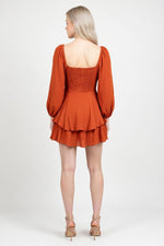 Ruffle Square Neck Jumpsuit — back view