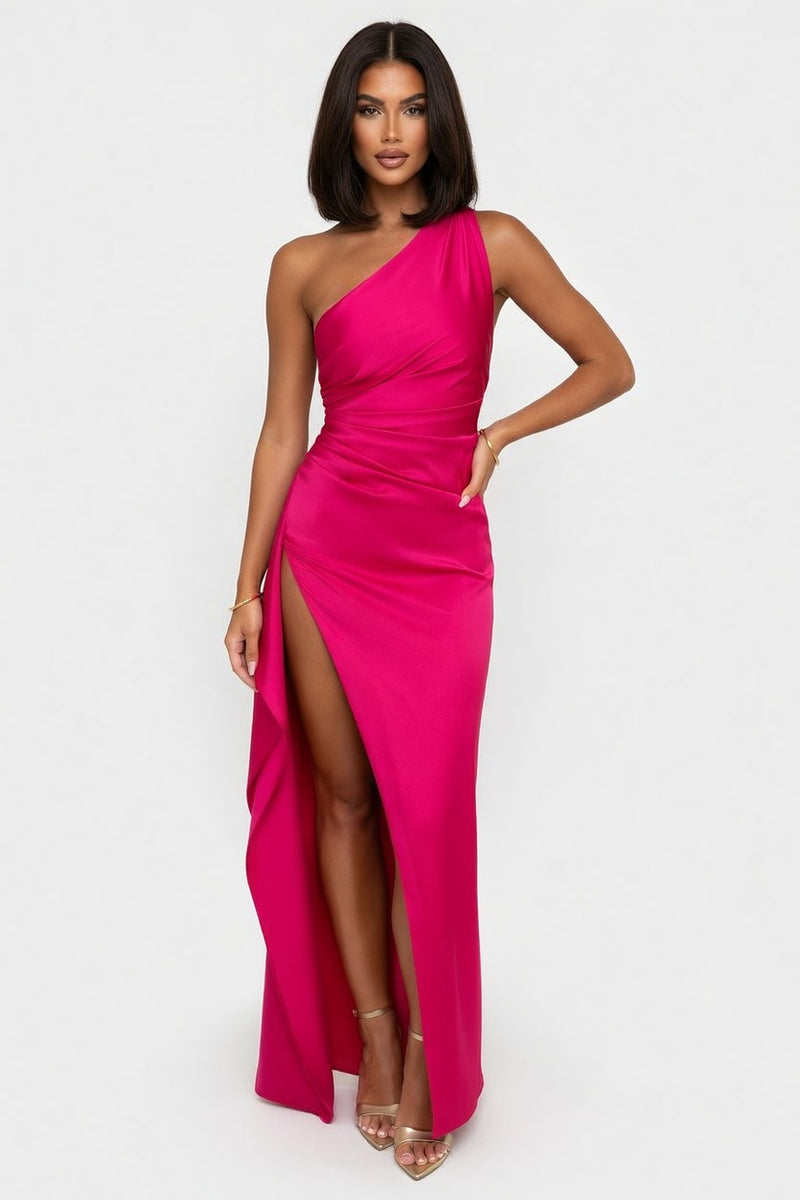 Satin Slip Dress — front view