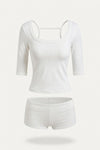 Lace Trim Lounge Set