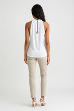Halter V-Neck Top — back view