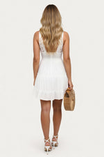Lace Panel Suspender Dress — back view