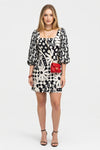 Printed Square Neck Bodycon Dress