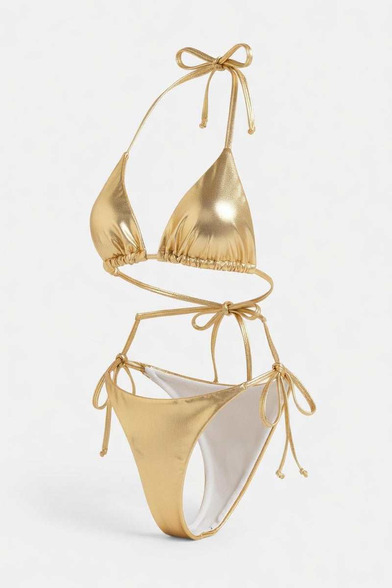Lace-Up Bikini Set — side view