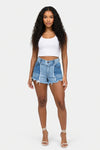 Tassel Trim Denim Shorts
