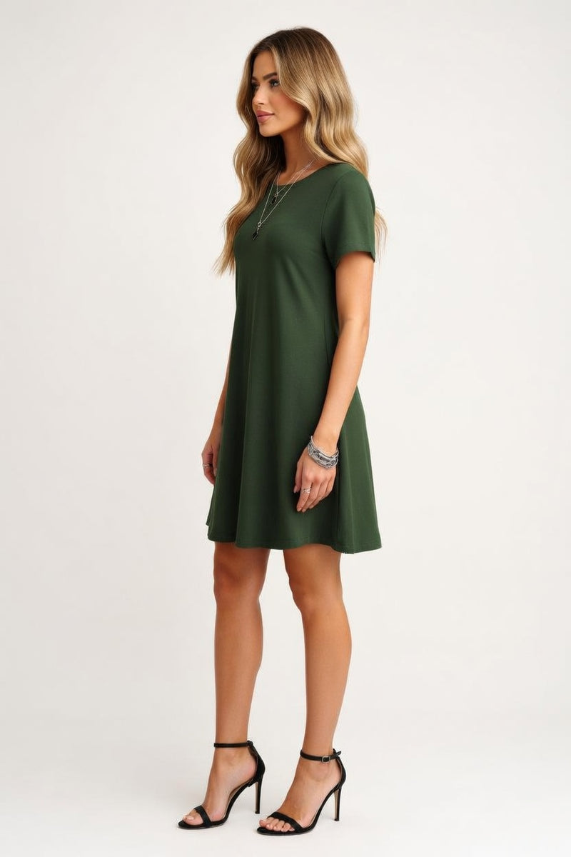 Short Sleeve Mini Dress — side view