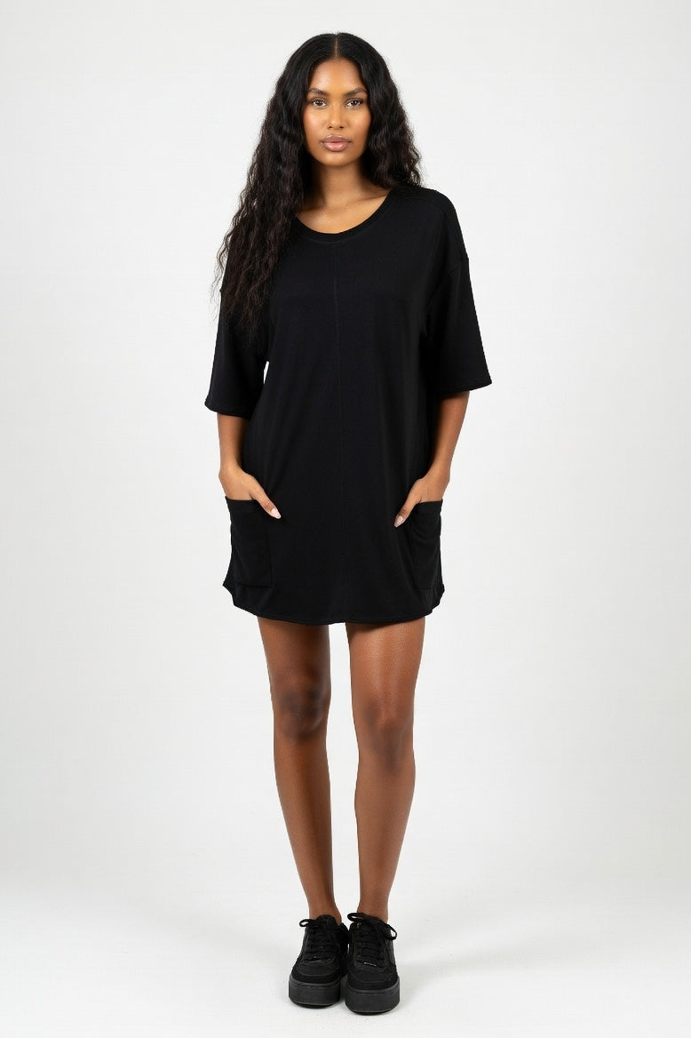 Cotton Utility Jumpsuit — Black