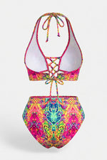 Lace-Up Bikini Set — back view
