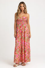 Halter Layered Print Dress — Floral