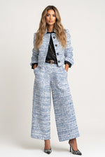 Structured Blazer Wide-Leg Trouser Co-ord — Light Blue