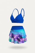 High Waist Ruffle Print Bikini Set — side view