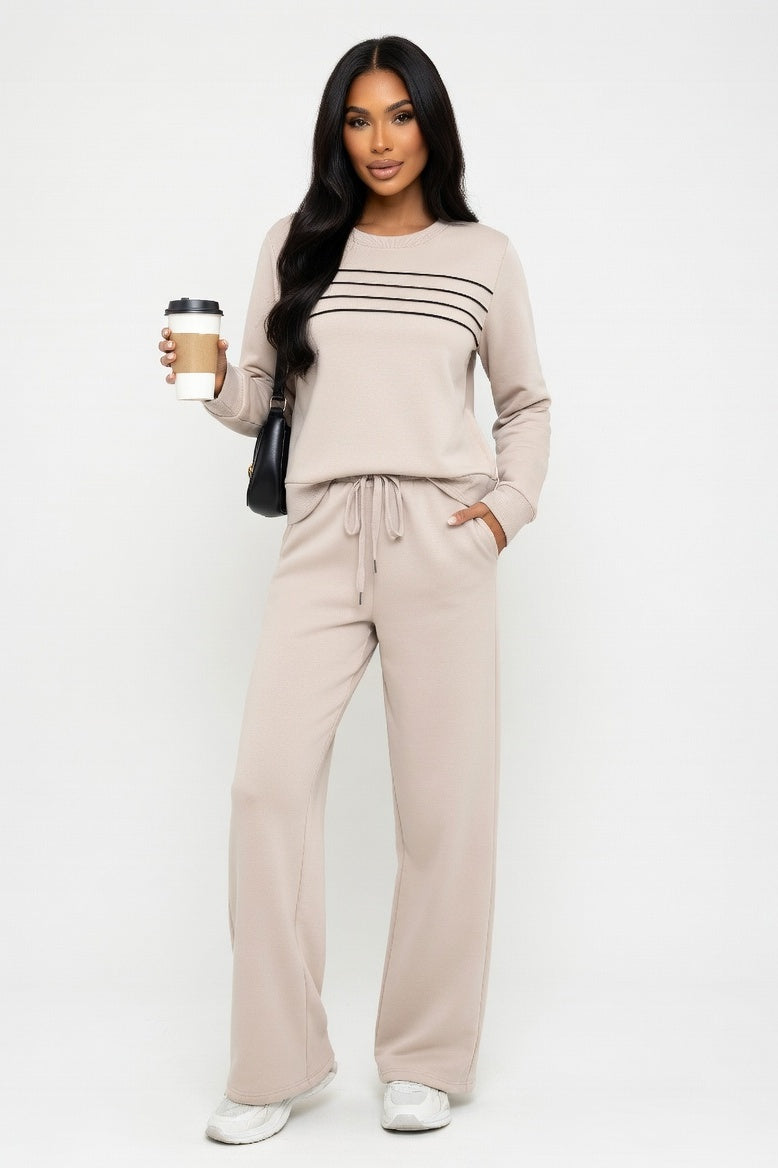Tailored Co-ord Set — Apricot