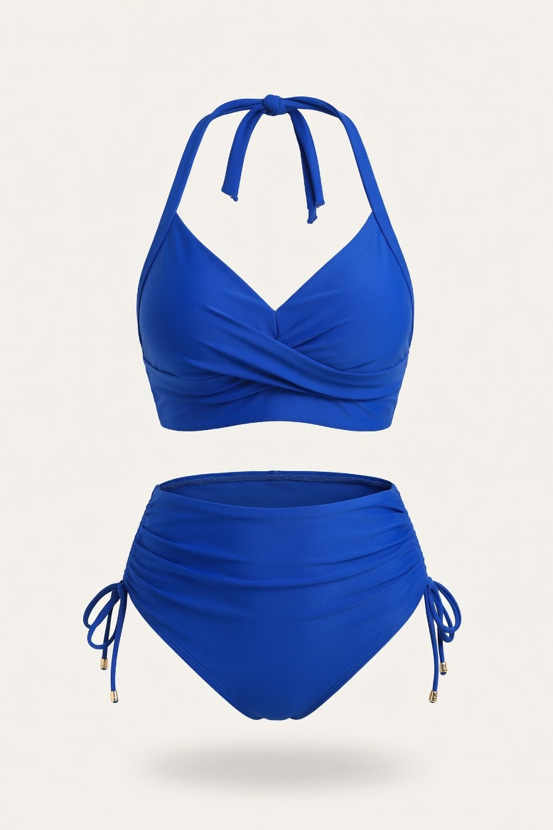 Drawstring Bikini Set — Royal Blue