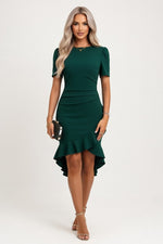 Short Sleeve Jumpsuit — Dark Green