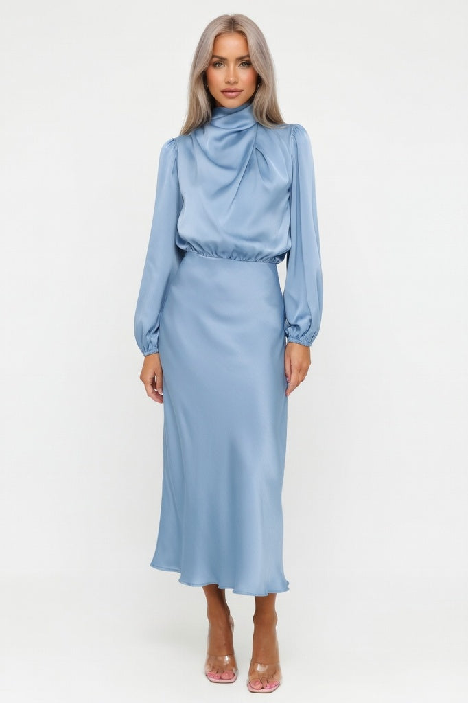 Draped Halter Dress — GQTG143