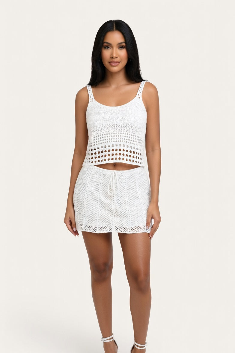 Knit Co-ord Set — Off White