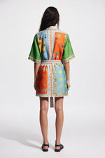 Printed Midi Dress — back view
