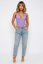 Lace Halter Top — front view