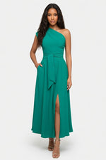 Asymmetric Flared Jumpsuit — front view