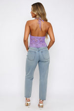 Lace Halter Top — back view