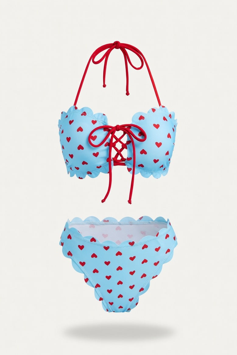 Printed Bikini Set — Blue