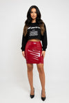 Glossy Mini Skirt