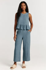 Sleeveless Co-ord Set — Blue Grey