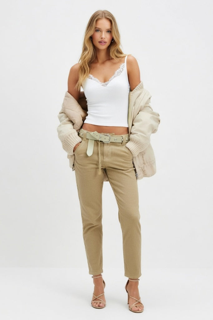 Lace Camisole Top — White