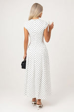 Polka Dot Swing Dress — back view