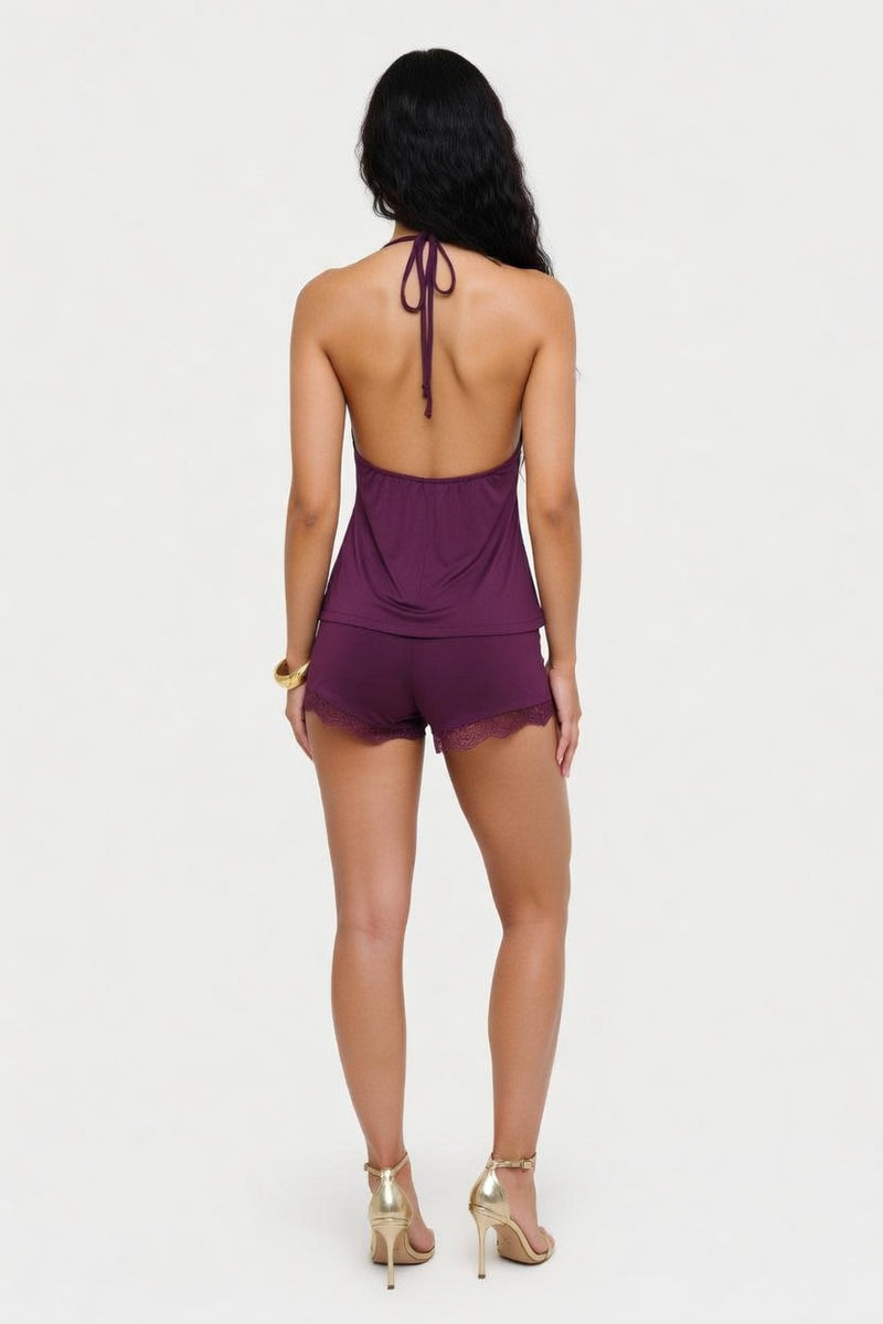 Halter Cut-Out Vest — back view