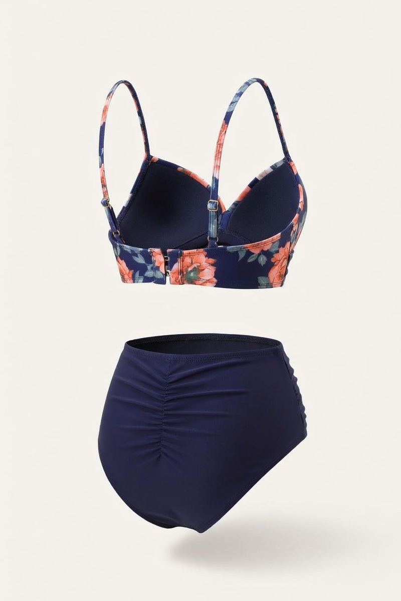 High Waist Split Bikini Set — back view
