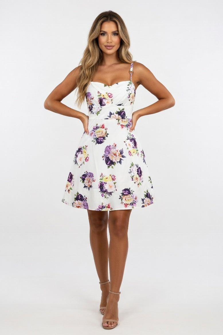 Floral Halter Dress — Floral