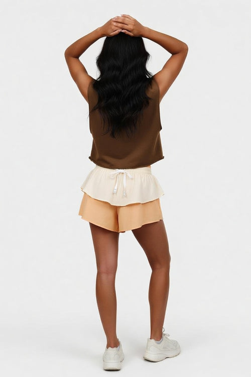 Cropped Viscose Tee — back view