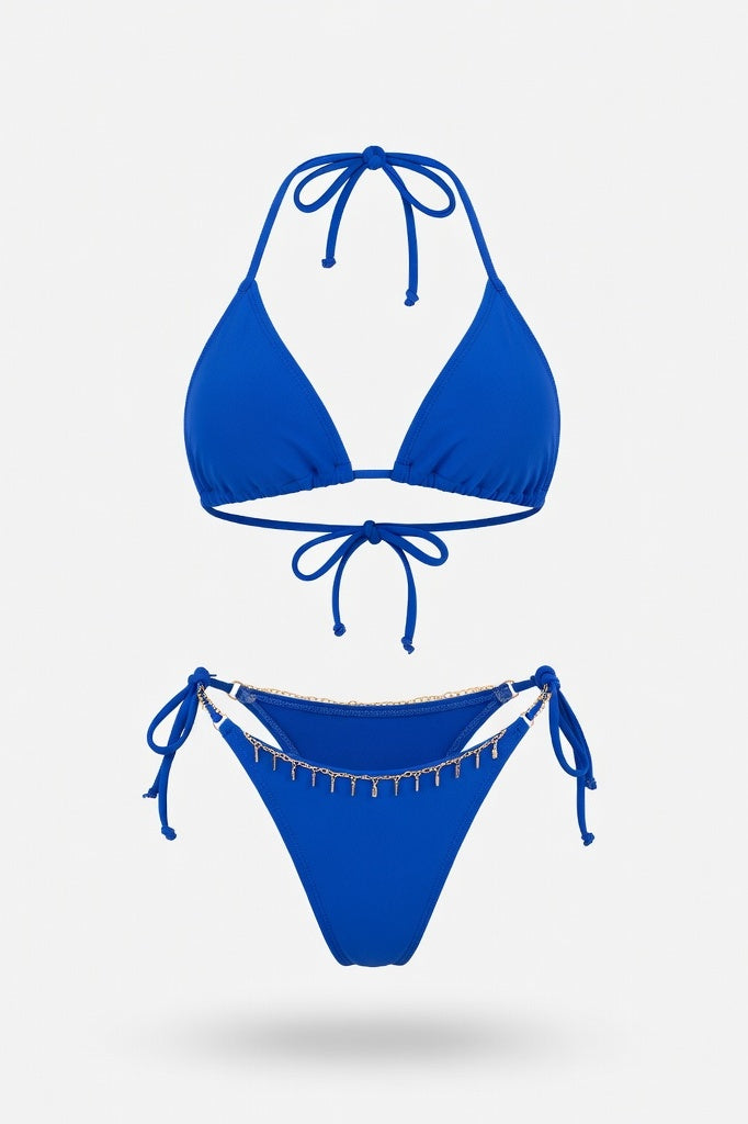 Triangle Bikini Set — Blue