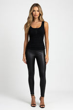 Cinched Waist Vest — Black