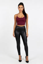 Backless Halter Top — Dark Brown